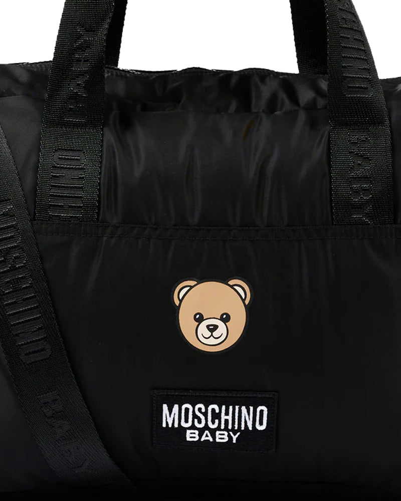 
  
    Moschino
  
 Black Nylon Bear Change Bag