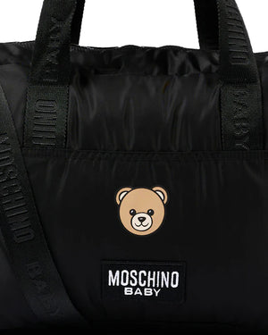 
  
    Moschino
  
 Black Nylon Bear Change Bag