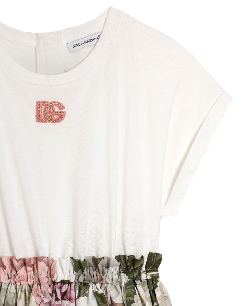
  
    Dolce
  
    &
  
    Gabbana
  
 Girls Hydrangea Print Jersey Dress