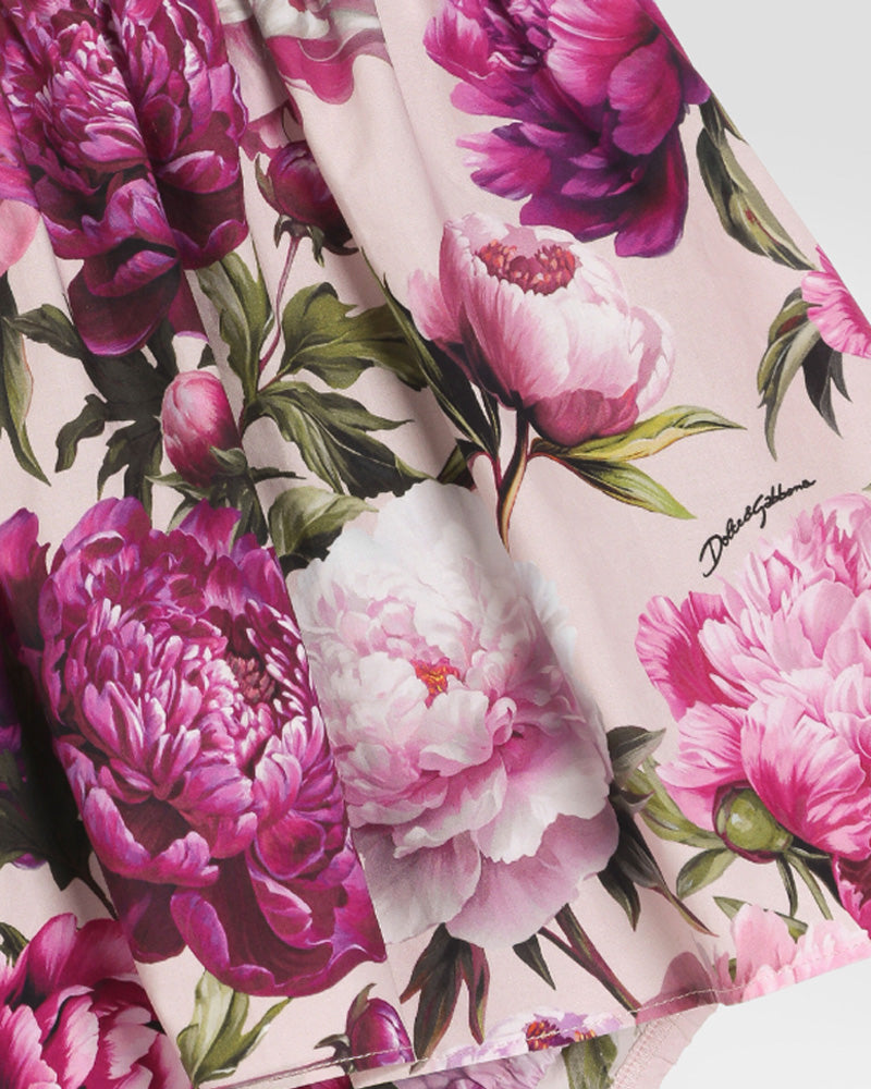 
  
    Dolce
  
    &
  
    Gabbana
  
 Baby Girls Fuchsia Peonie Printed Cotton Dress