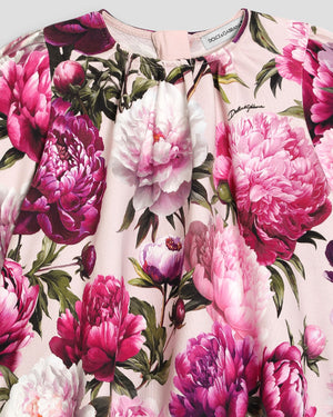 
  
    Dolce
  
    &
  
    Gabbana
  
 Baby Girls Fuchsia Peonie Print Dress