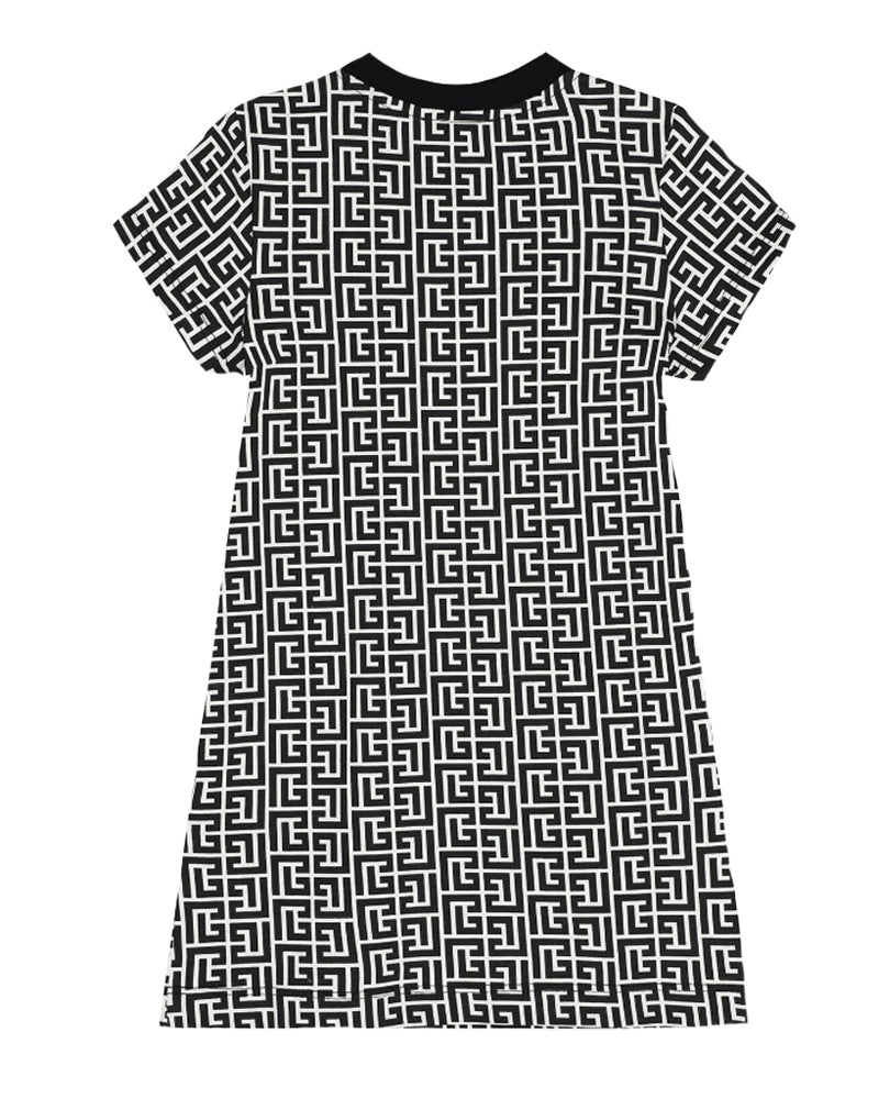 
  
    Balmain
  
 Girls Black Monogram Dress