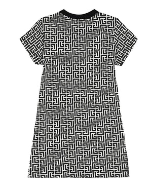 
  
    Balmain
  
 Girls Black Monogram Dress