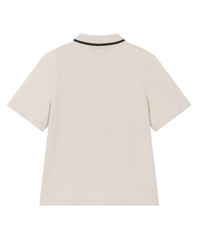 Boys Beige Cotton Polo