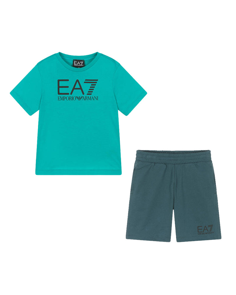 Boys Green T &amp; Short Set