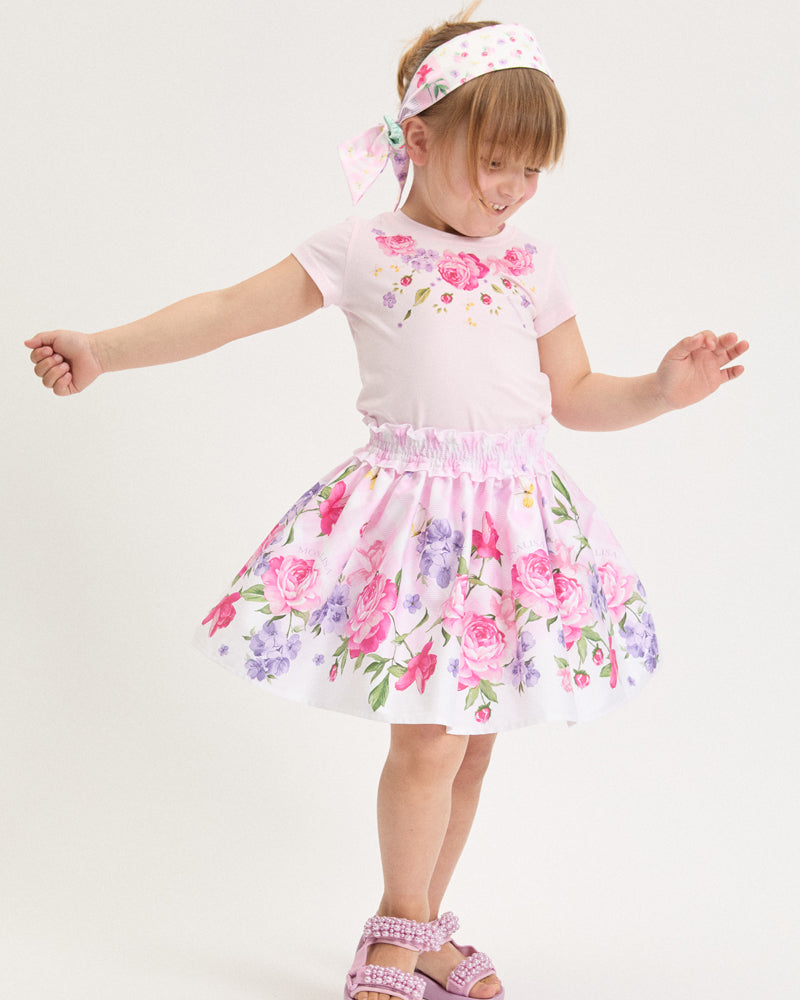 
  
    Monnalisa
  
 Girls White Floral T-Shirt