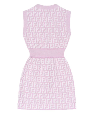 
  
    Fendi
  
 Girls Pink Knit FF Dress