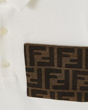 
  
    Fendi
  
 Baby Boys White FF Patch Polo