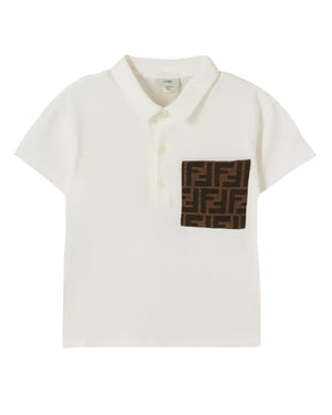 
  
    Fendi
  
 Baby Boys White FF Patch Polo