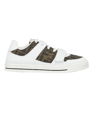 
  
    Fendi
  
 White FF Lace Up Sneakers