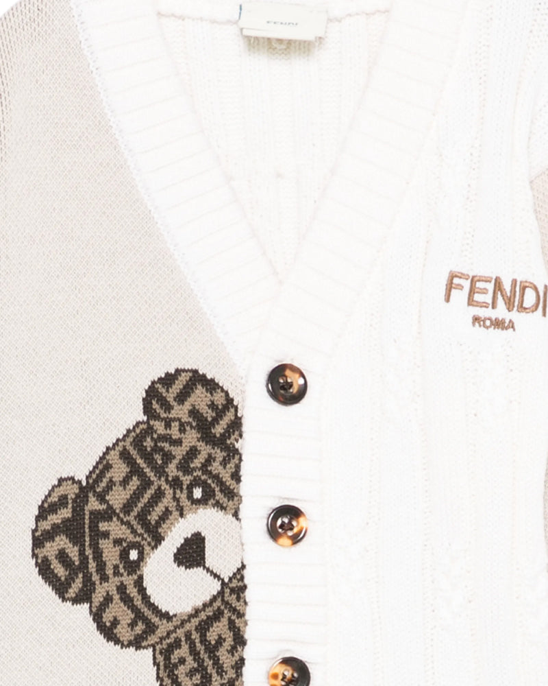 
  
    Fendi
  
 Baby Ivory Bear Knit Cardigan