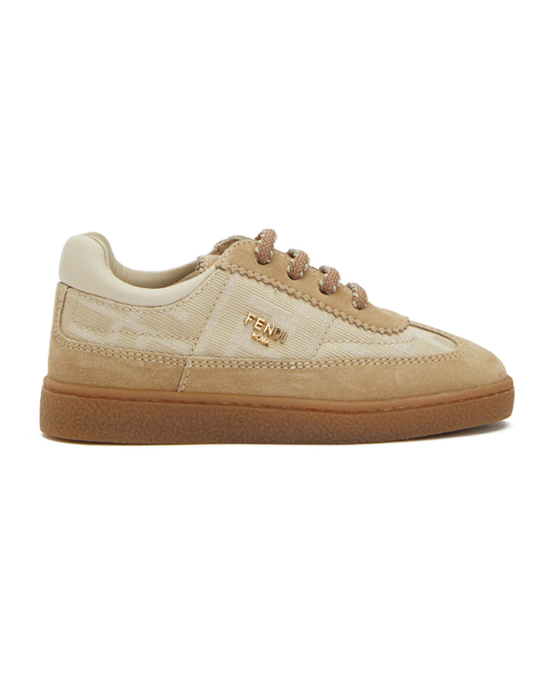 
  
    Fendi
  
 Beige FF Lace Up Sneaker