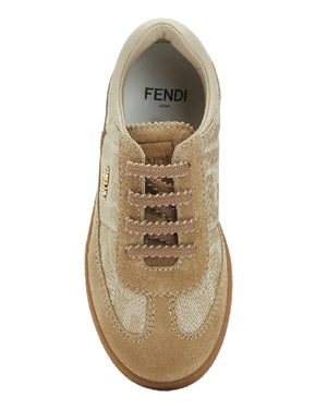 
  
    Fendi
  
 Beige FF Lace Up Sneaker