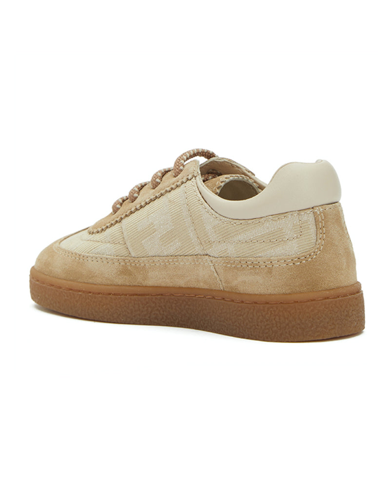 
  
    Fendi
  
 Beige FF Lace Up Sneaker