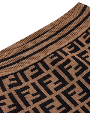 
  
    Fendi
  
 Girls Brown FF Knit Skirt