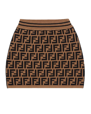 
  
    Fendi
  
 Girls Knit FF Logo Skirt