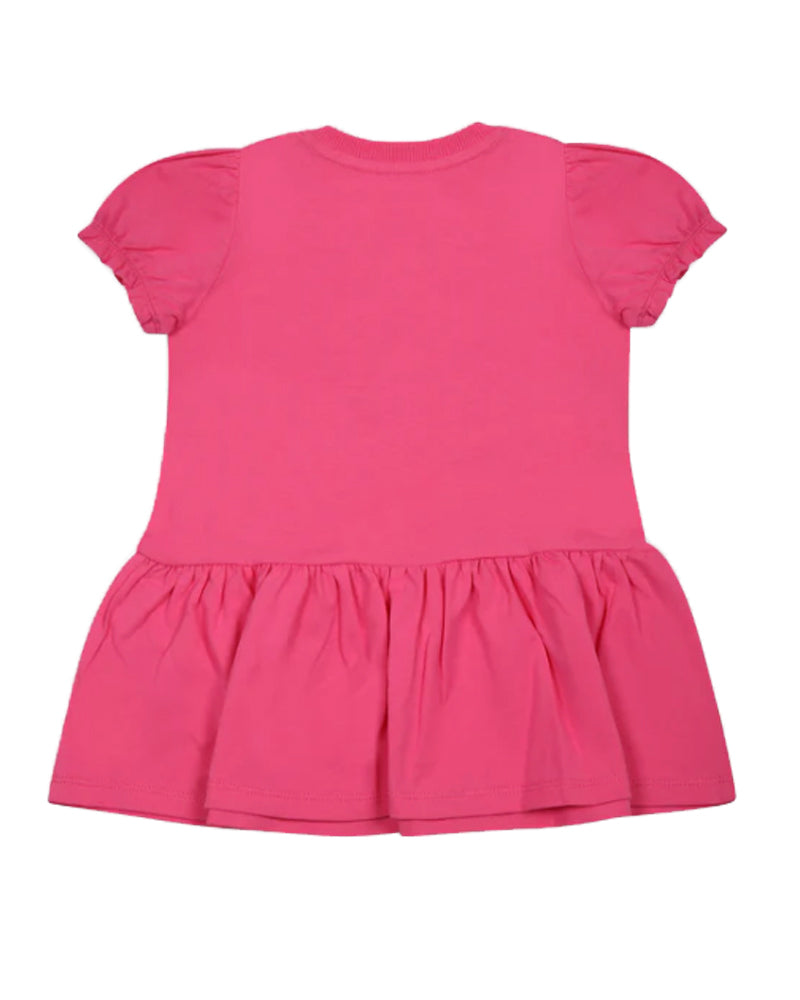 Baby Girls Fuchsia Bear Heart Dress