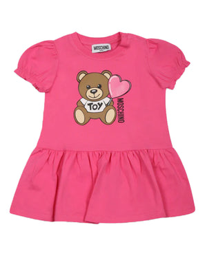 
  
    Moschino
  
 Baby Girls Fuchsia Bear Heart Dress