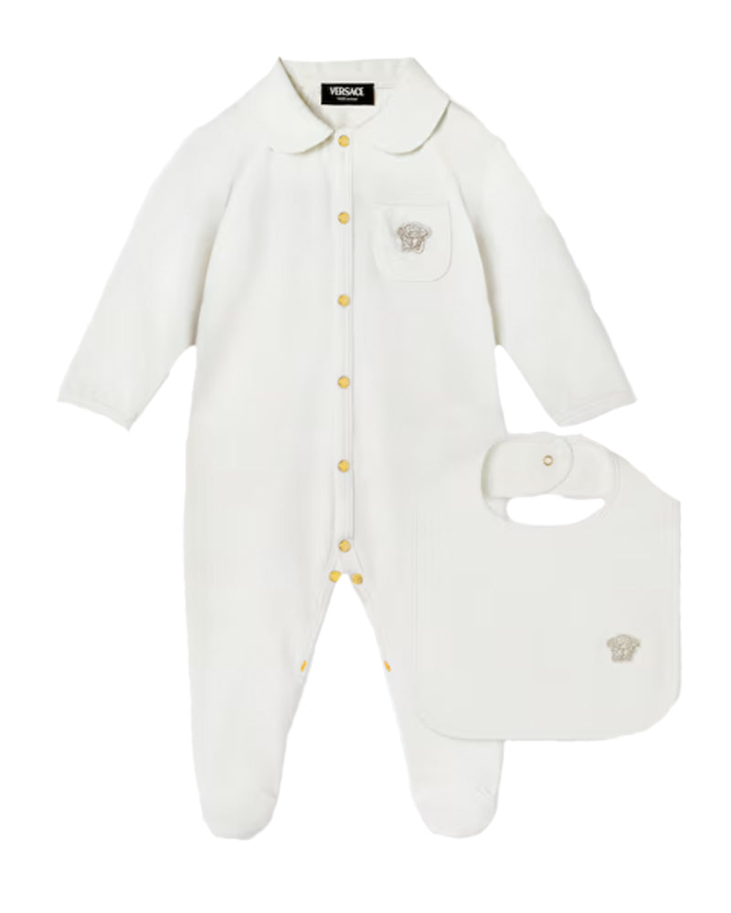 
  
    Versace
  
 Baby White Cotton Medusa Gift Set