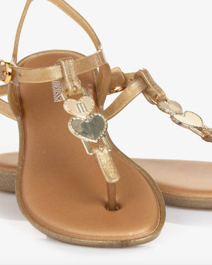 
  
    Mini
  
    Melissa
  
 Girls Gold/Glitter Solar Sandal