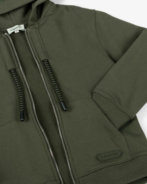 
  
    Lanvin
  
 Boys Green Zip Logo Sweater