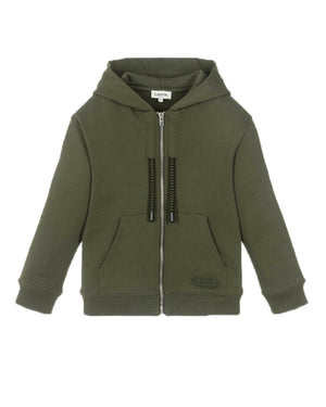 
  
    Lanvin
  
 Boys Green Zip Logo Sweater