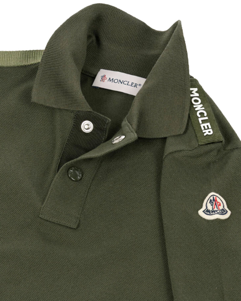 Boys Green Logo Polo