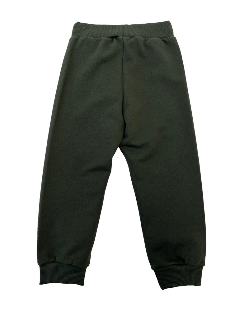 Green Cotton Track Pants