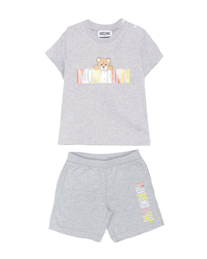 Baby Boys Grey Logo T &amp; Short Set