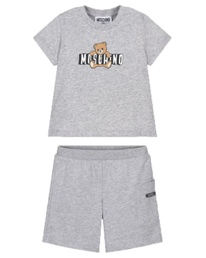 
  
    Moschino
  
 Baby Boys Grey Bear T & Short Set