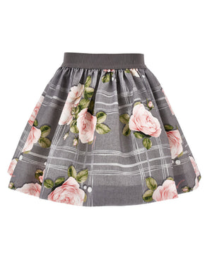 
  
    Monnalisa
  
 Girls Grey Floral Skirt