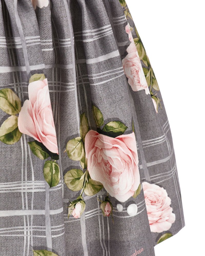 
  
    Monnalisa
  
 Girls Grey Floral Skirt