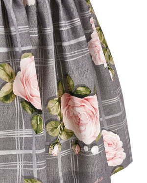 
  
    Monnalisa
  
 Girls Grey Floral Skirt