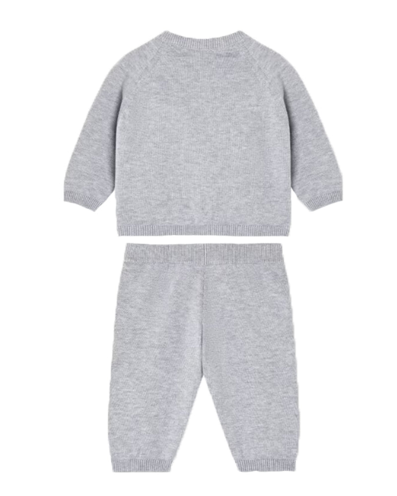 Baby Grey Embroidered Medusa Knit Set