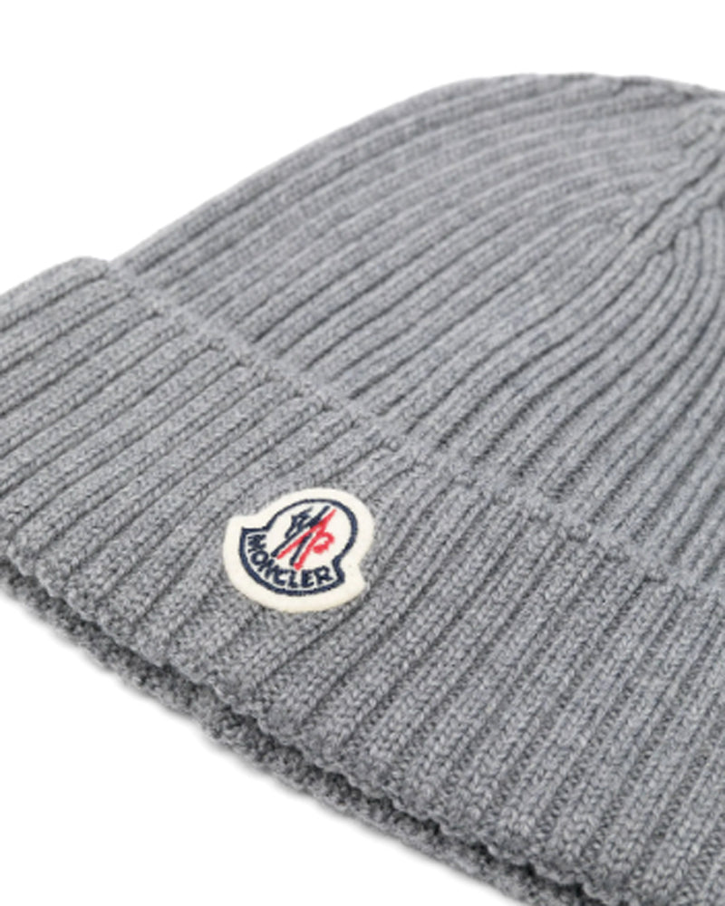 Moncler, Enfant, Boys Grey Knit Hat1