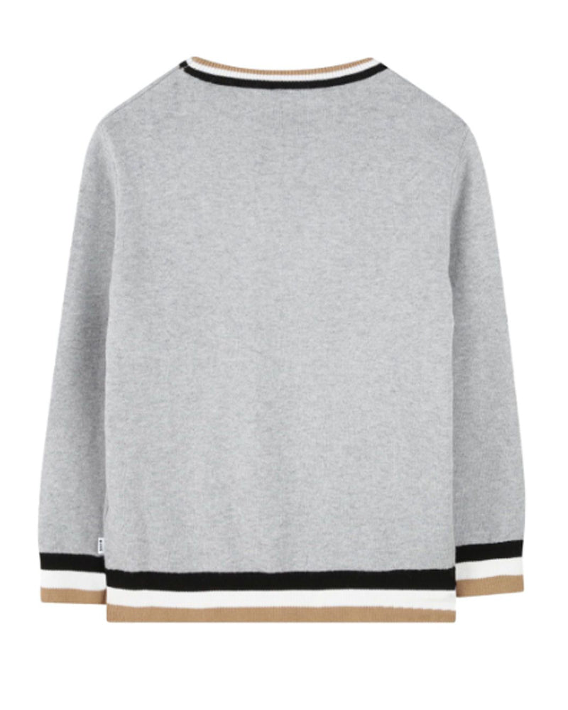 Boys Grey Knit Sweater