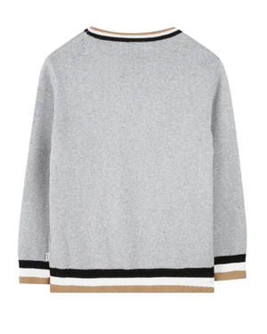 
  
    Boss
  
 Boys Grey Knit Sweater