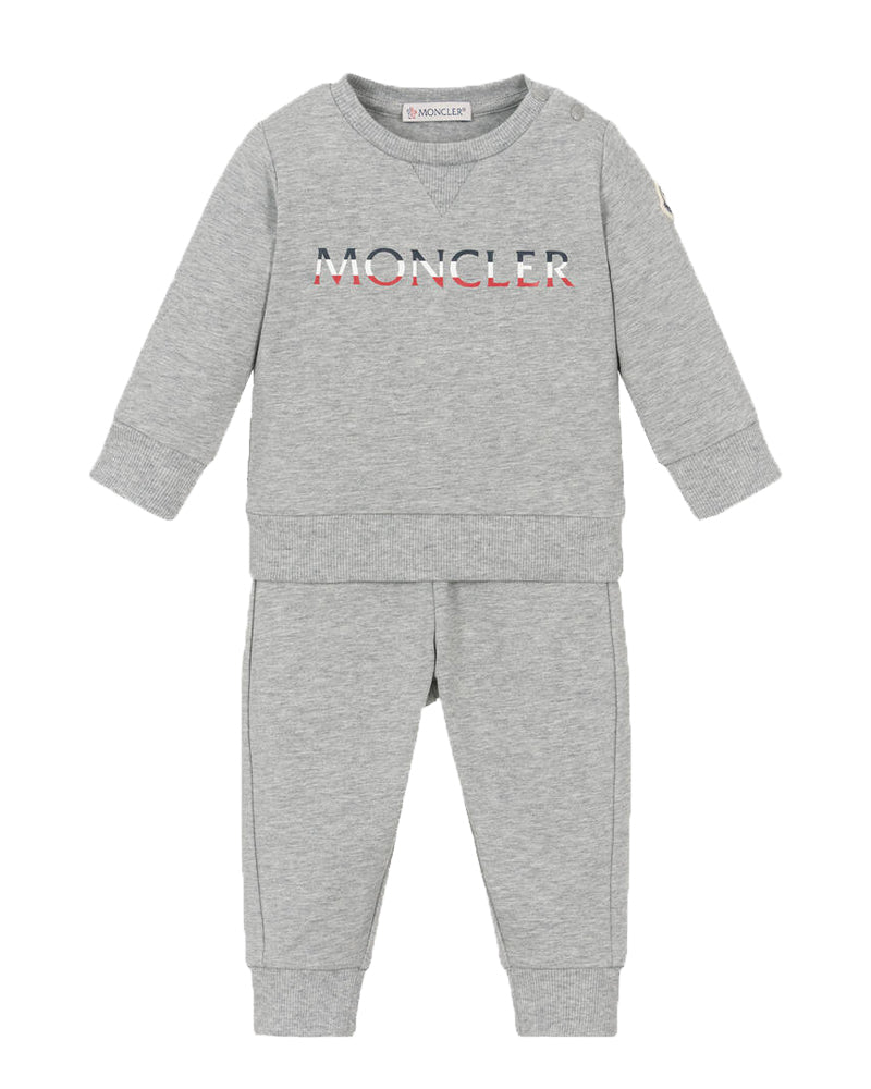 MONCLER ENFANT Boys Grey Cotton Tracksuit