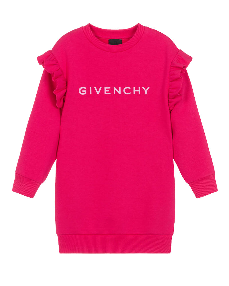 Givenchy Girls Fuchsia Sweater Dress - Designer Kids Wear