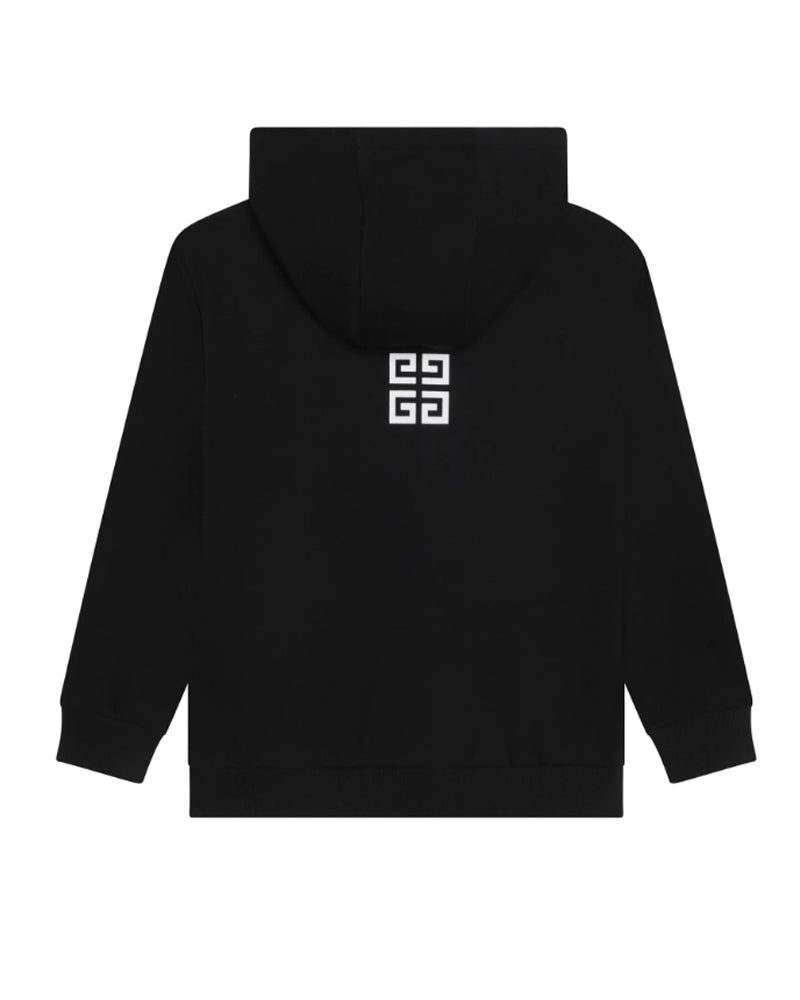 Girls Black Logo Zip Hoodie