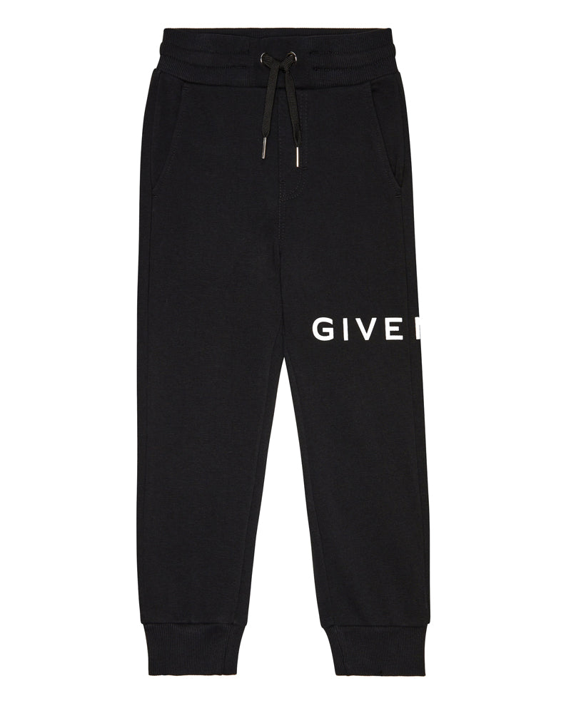 Girls Black Logo Track Pants