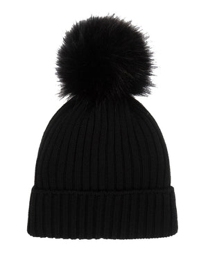 
  
    Moncler
  
    Enfant
  
 Black Wool Pom-Pom Hat