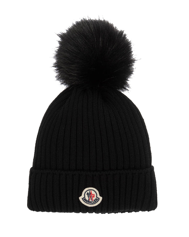 
  
    Moncler
  
    Enfant
  
 Black Wool Pom Pom Hat