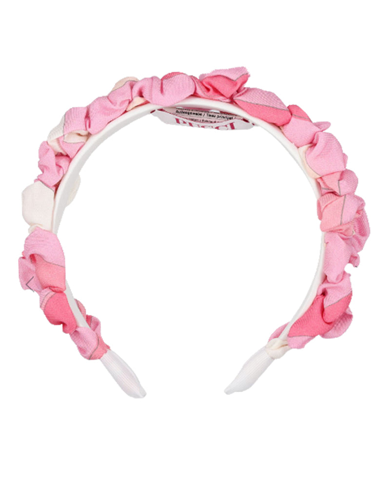 Girls Pink Printed Headband