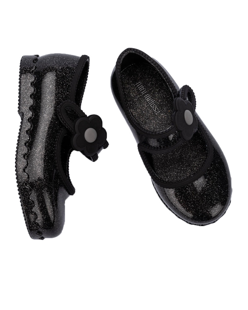 
  
    Mini
  
    Melissa
  
 Girls Black/Glitter Hip Ballerina
