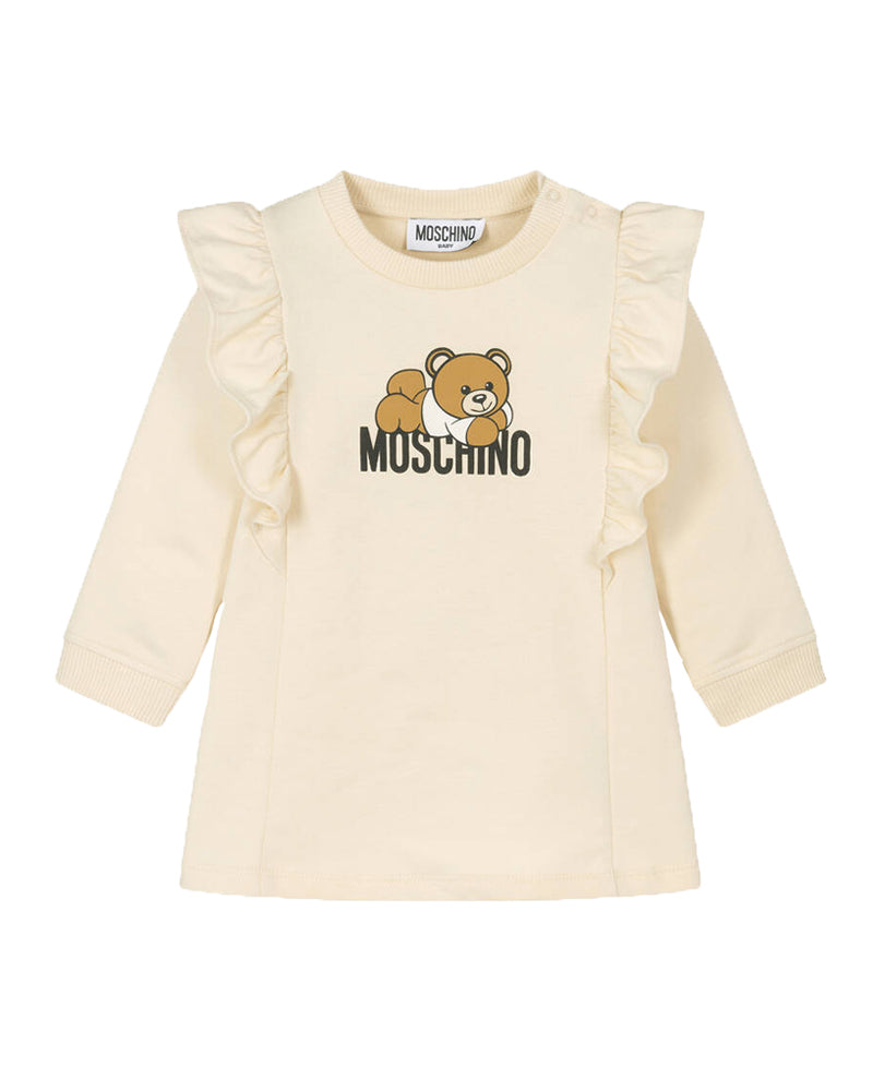 Baby Beige Ruffle Bear Dress