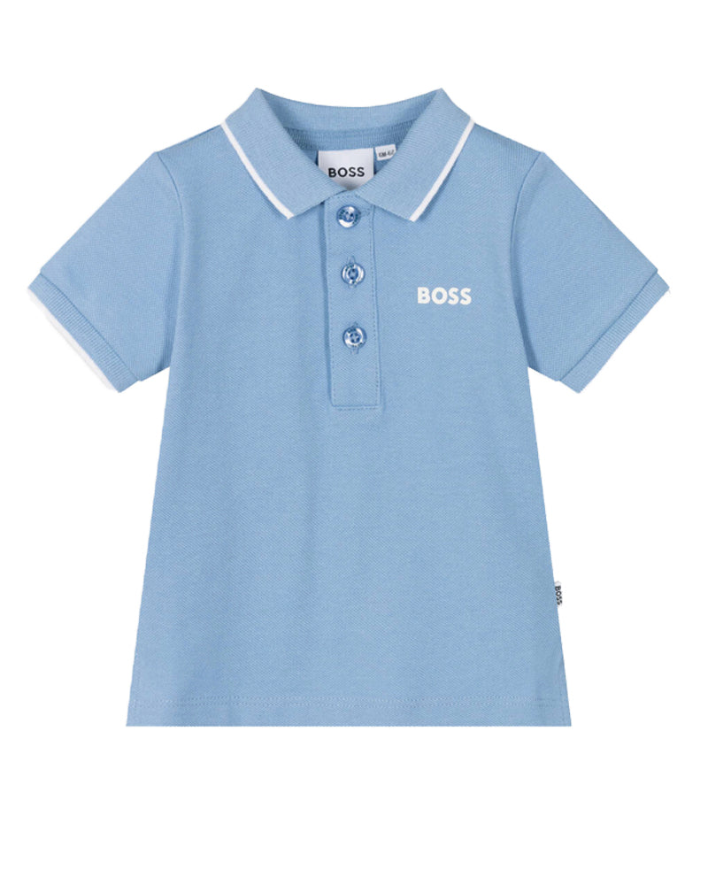 Boss, Baby Boys Blue Polo - Main Image