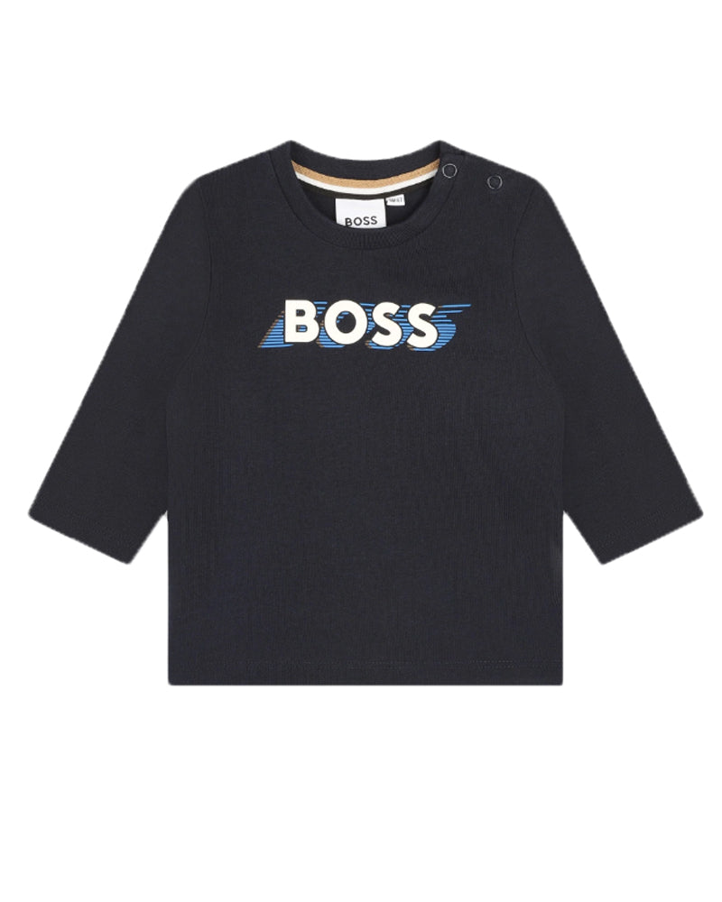 Baby Boys Navy Long Sleeve Top