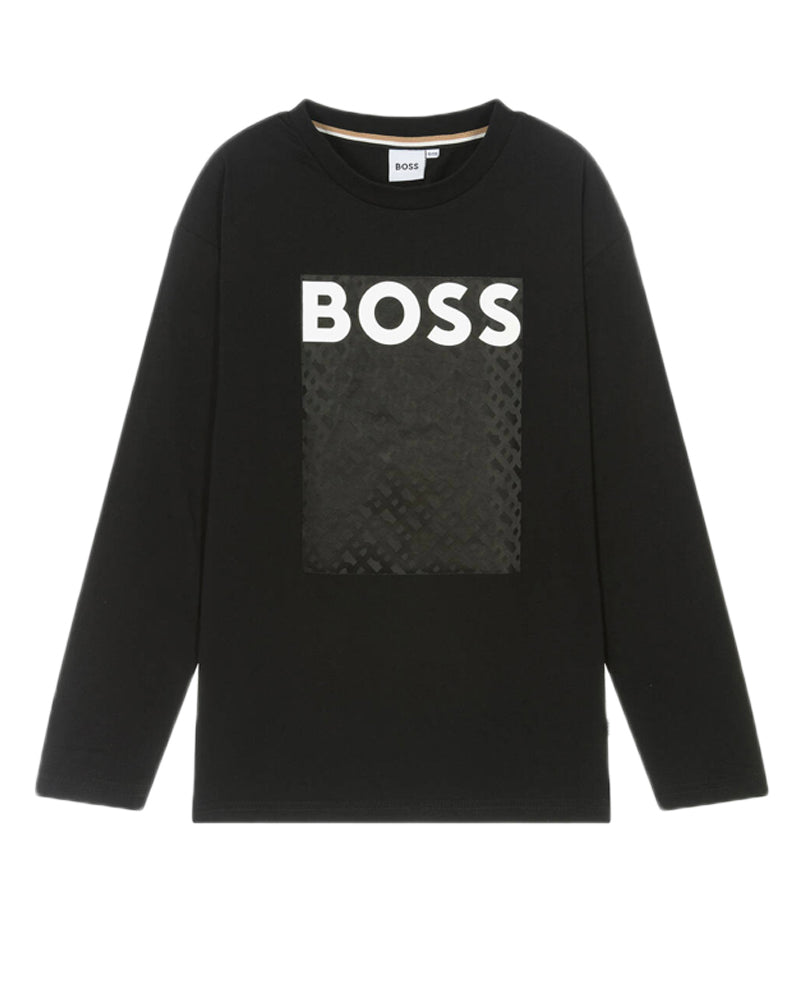 Boys Black  Long Sleeve Top