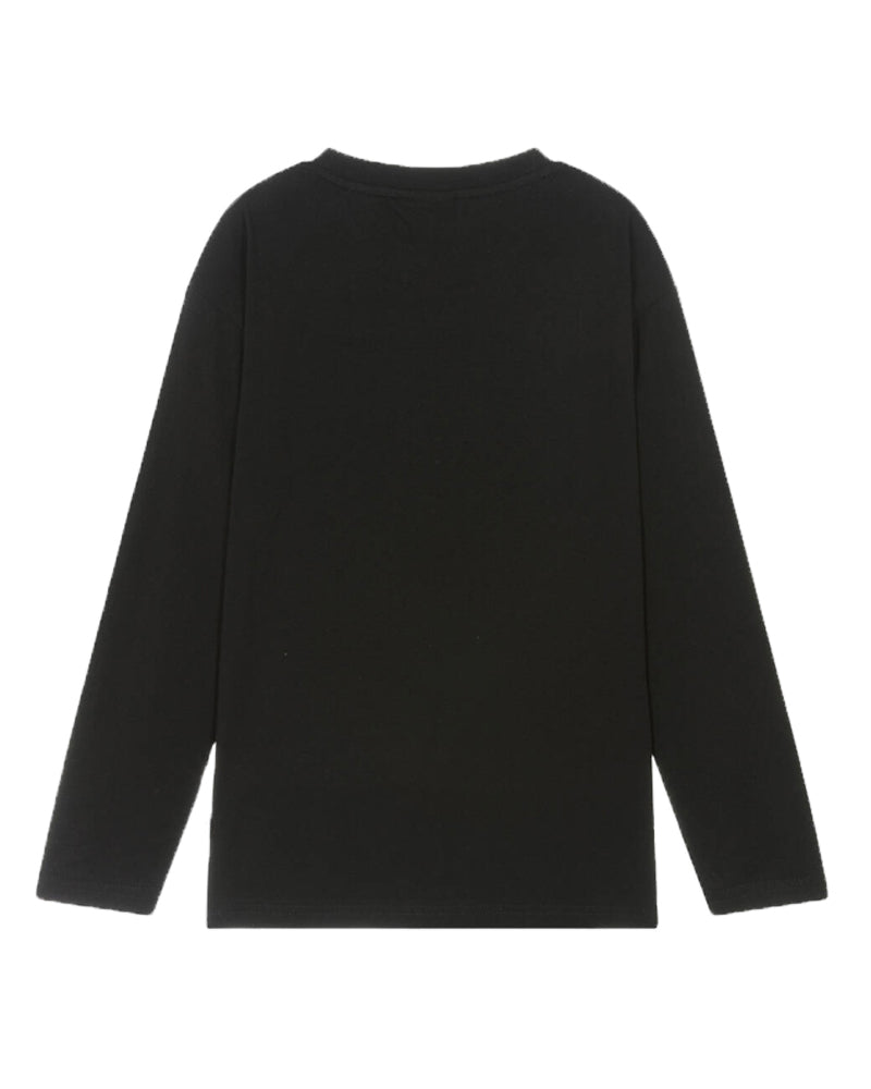 Boys Black  Long Sleeve Top